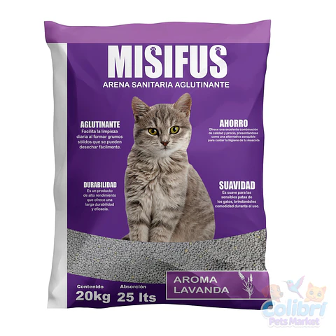 Arena Misifus lavanda 20kg