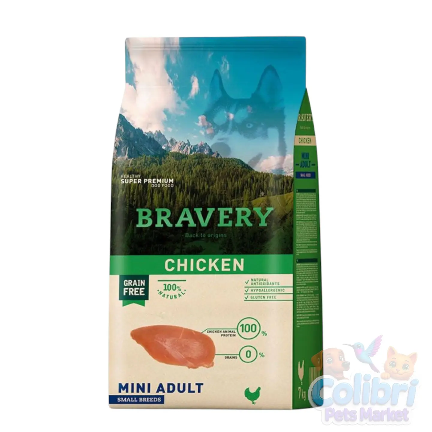 Bravery mini adulto pollo 7kg 1