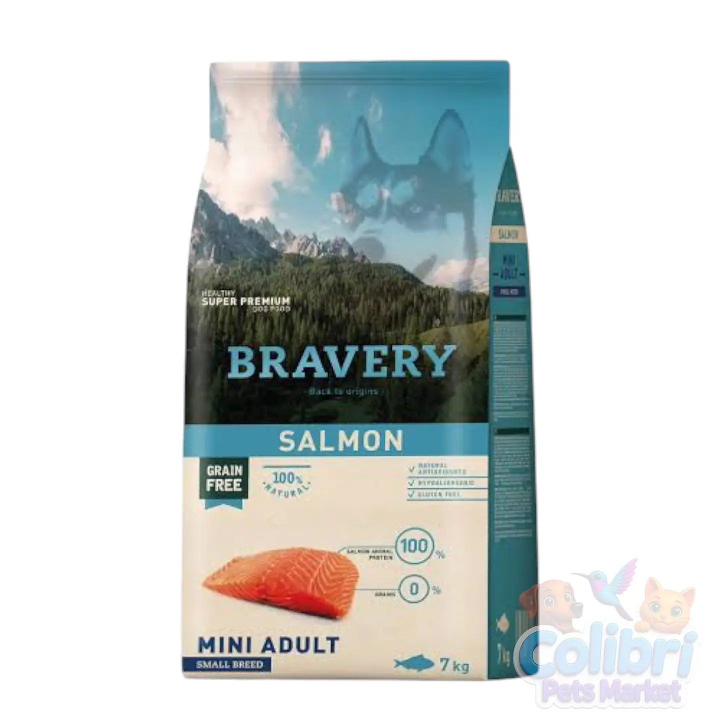Bravery mini adulto 7kg - salmón  1