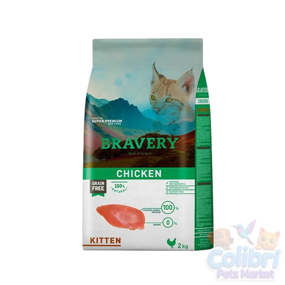 Bravery kitten pollo 2kg 1