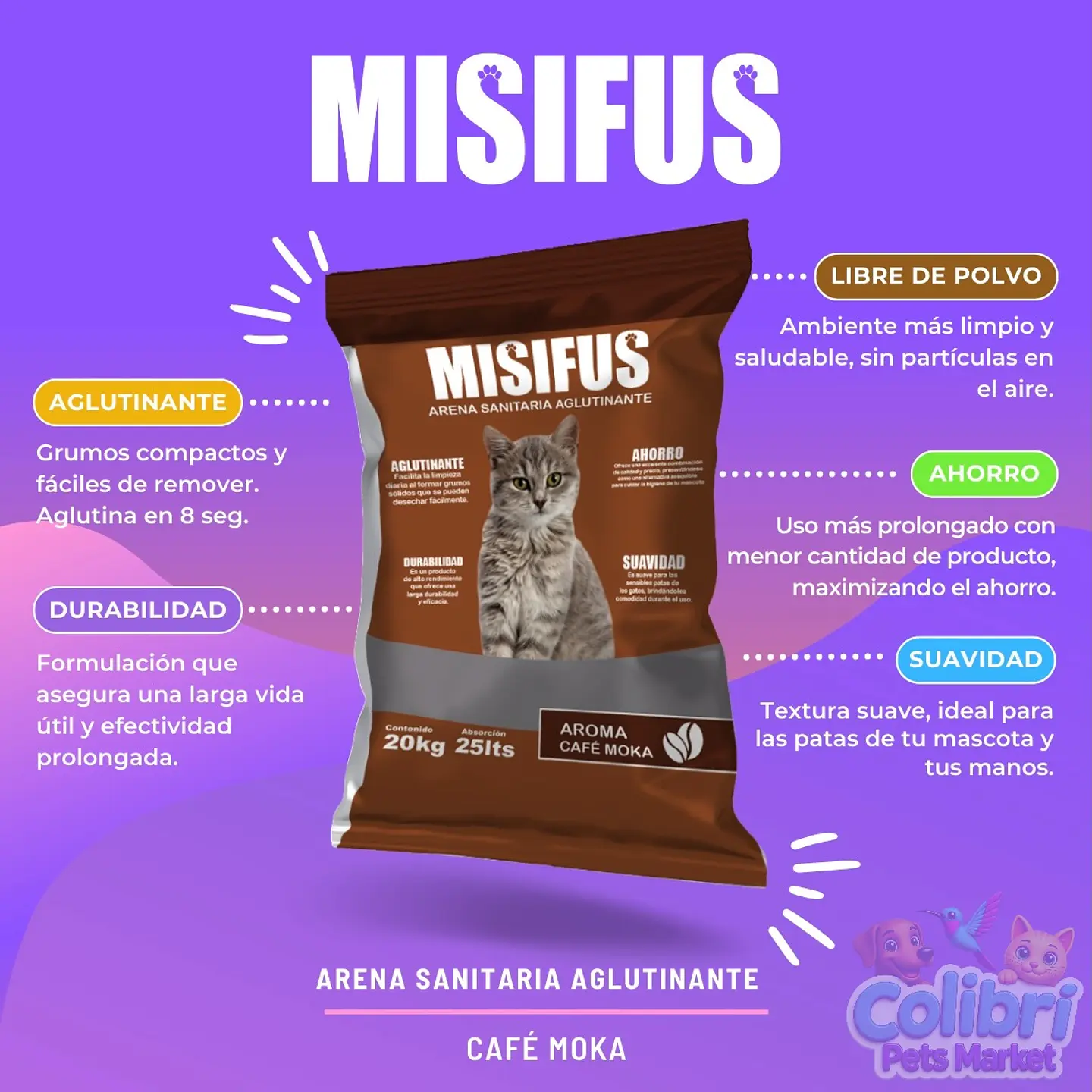Misifus aroma a café 20kg 3