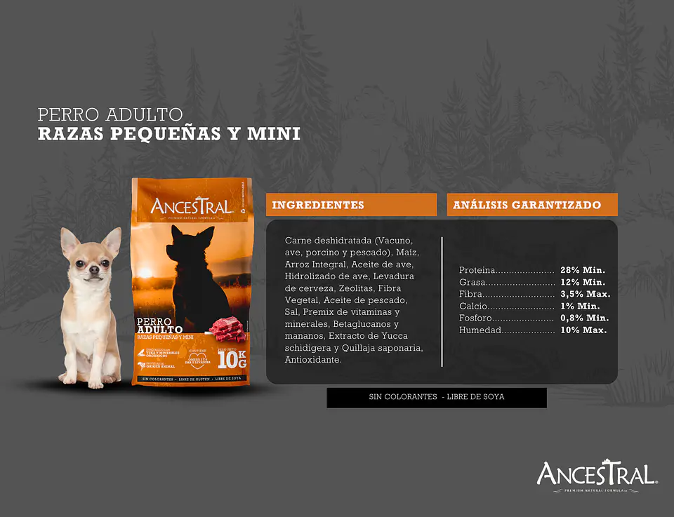 Ancestral adulto raza pequeña 10kg 3