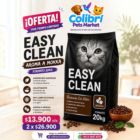 Arena Easy Clean Mokka 20kg