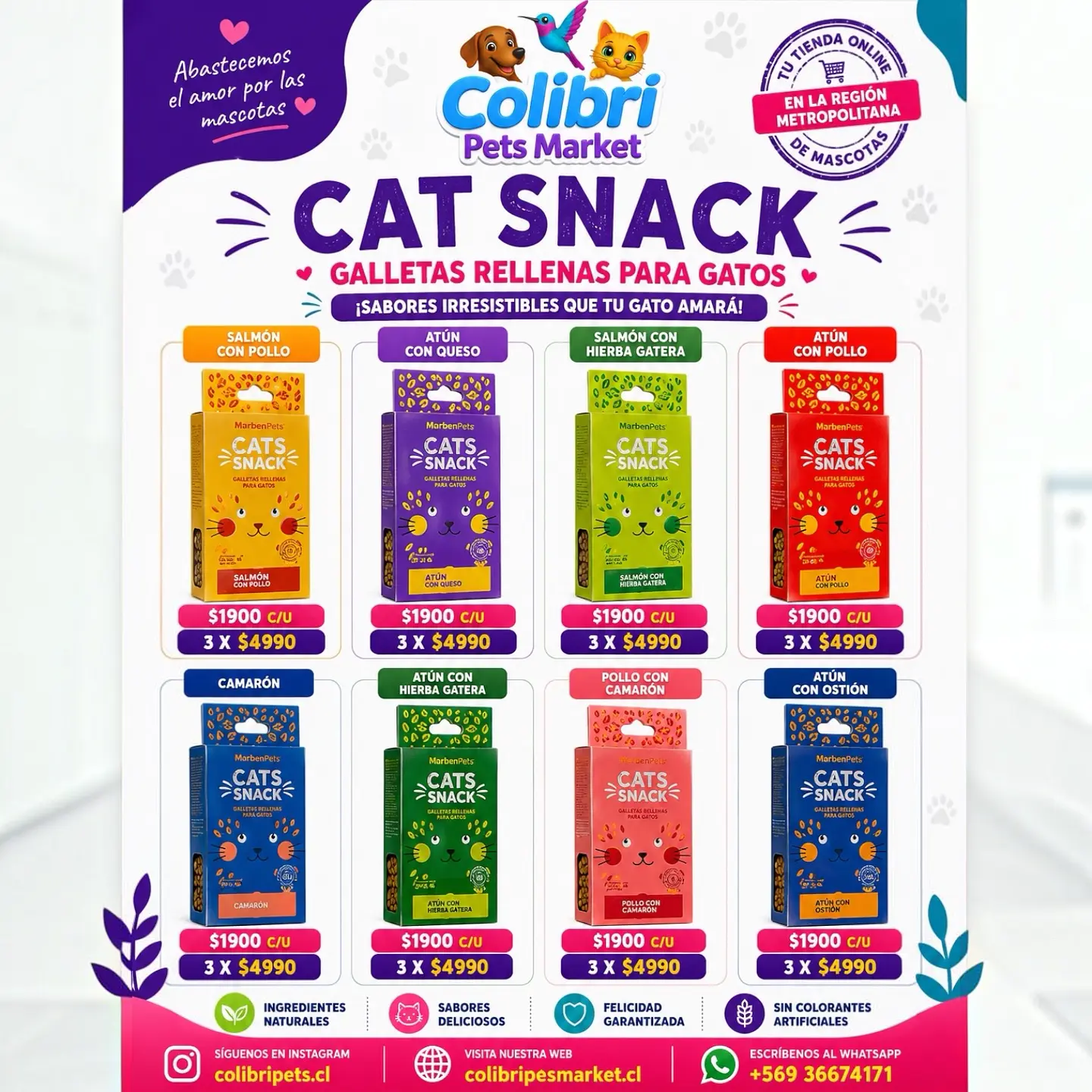 Galletas Cat Snack rellenas 85grs 1