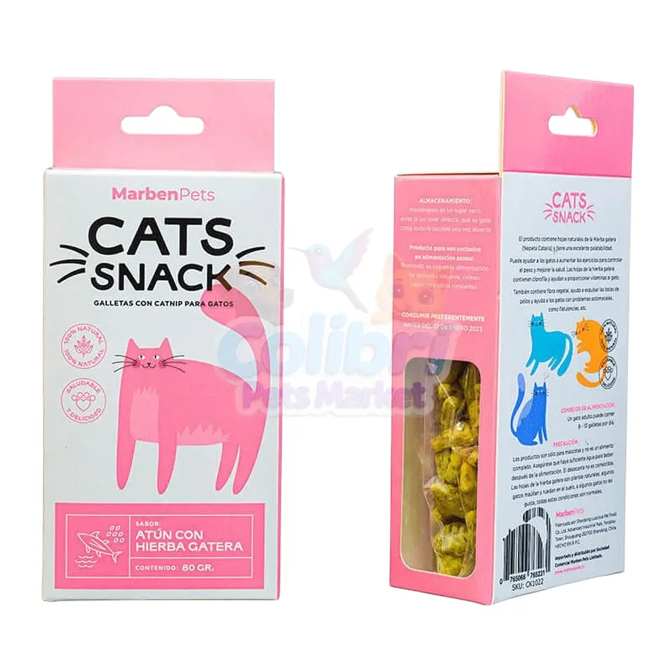 Galletas Cat Snack con hierba gatera Marben Pets 8