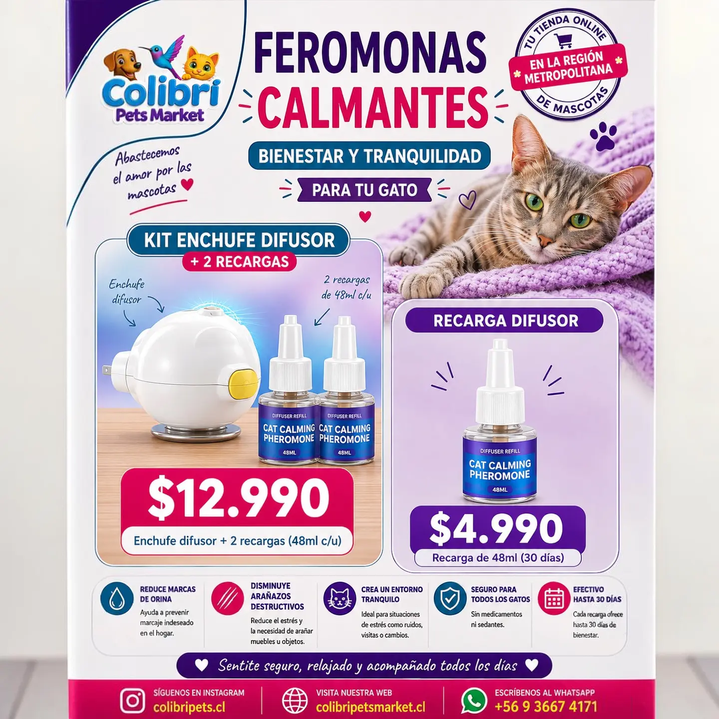 Feromonas calmantes para gatos Marben Pets 1