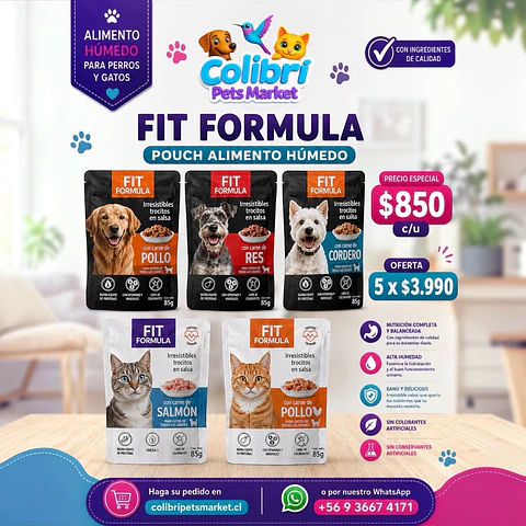 Alimento húmedo Fit Formula 85grs