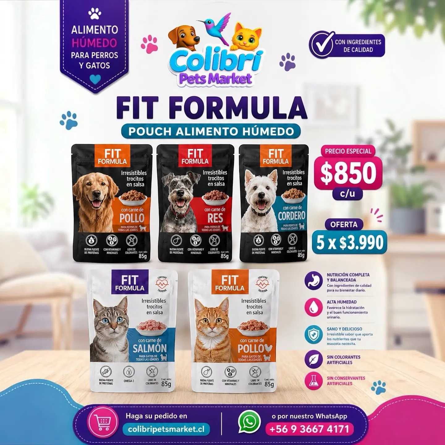 Alimento húmedo Fit Formula 85grs 1