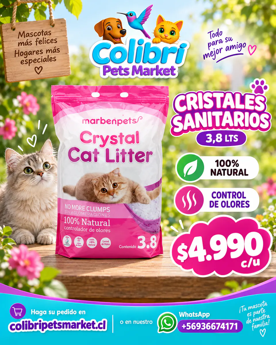 Cristales sanitarios Marben Pets 3,8Lts  1