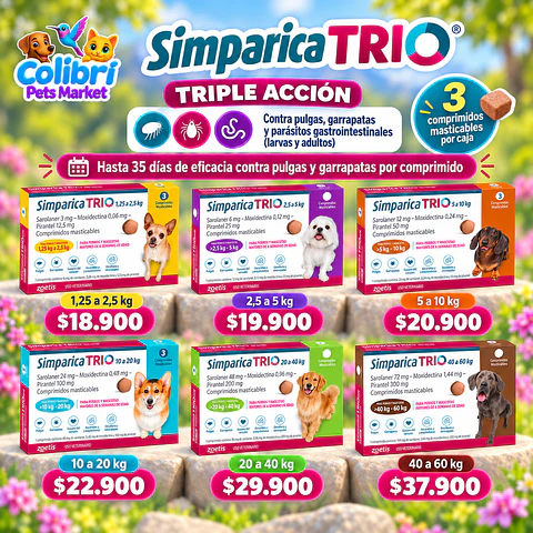 Simparica TRÍO 3 comprimidos