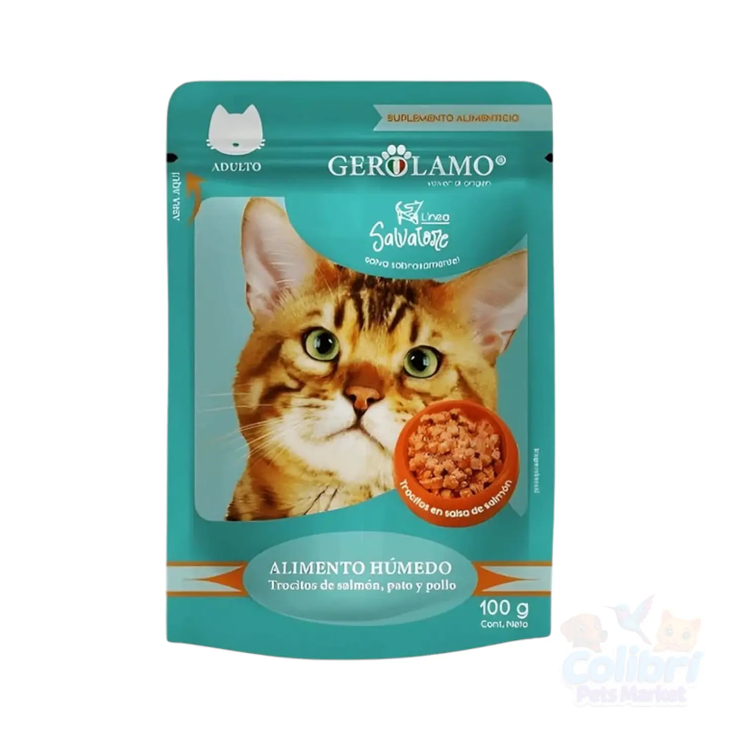 Pouch Gerolamo trocitos en salsa - gato adulto 100grs 1