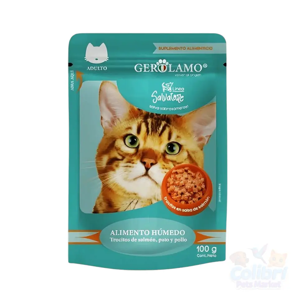 Pouch Gerolamo trocitos en salsa - gato adulto 100grs 1