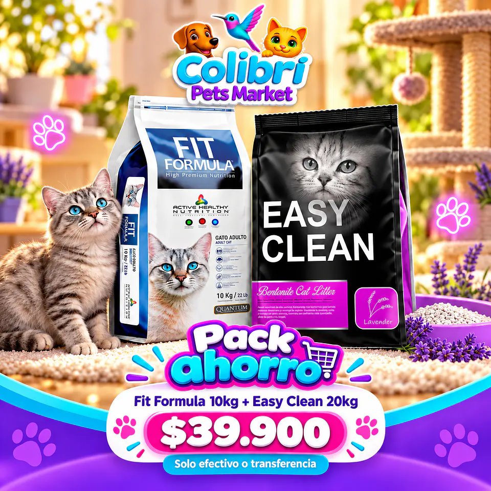 Pack ahorro - Easy clean 20kg y alimento Fit formula 10kg (Solo efectivo o transferencia) 1