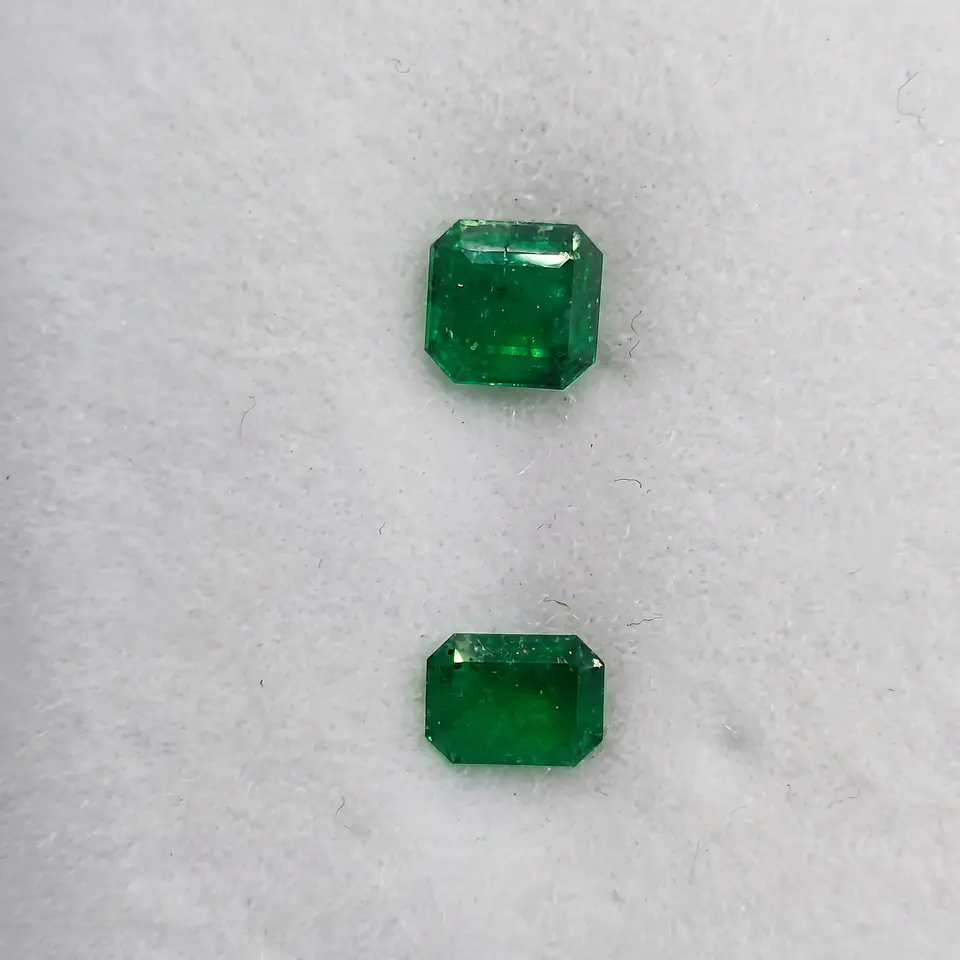 Natural semi-paired emeralds 1