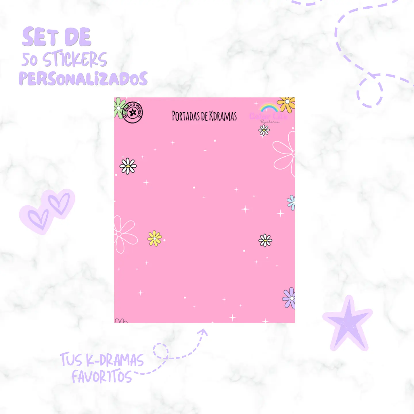 Set de 50 Stickers de K-Dramas PERSONALIZADOS 1