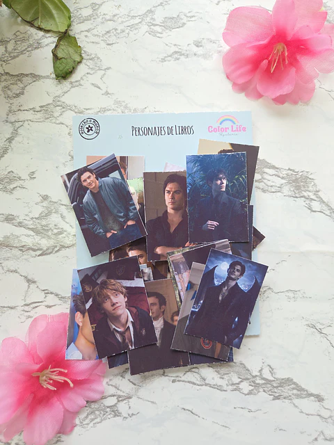 Set de 50 Stickers de Personajes Literarios PERSONALIZADOS