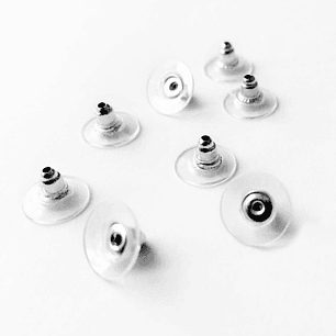 Topes de Aros Plateado 10mm