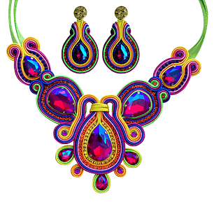 Collar Fucsia multicolor