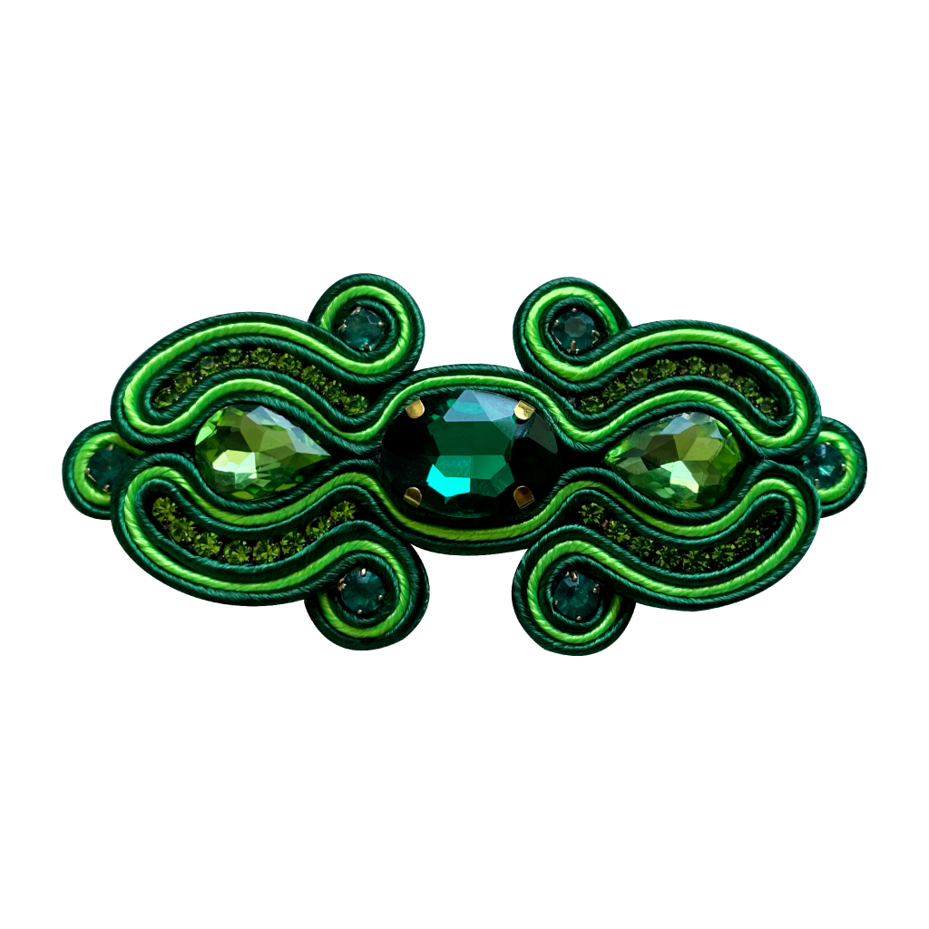 Pinza Soutache Verde