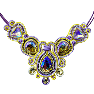 Collar Lila y Amarillo