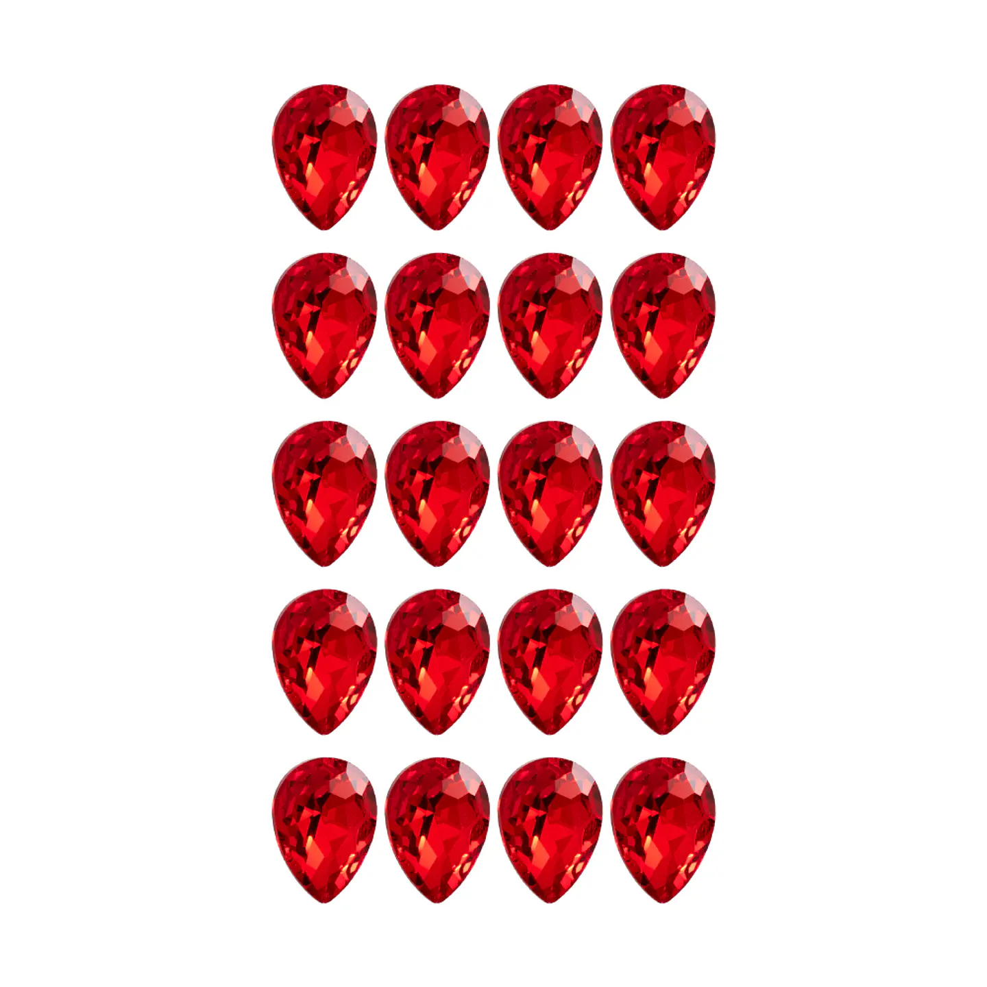 Strass Gota 13x18mm Rojo 2