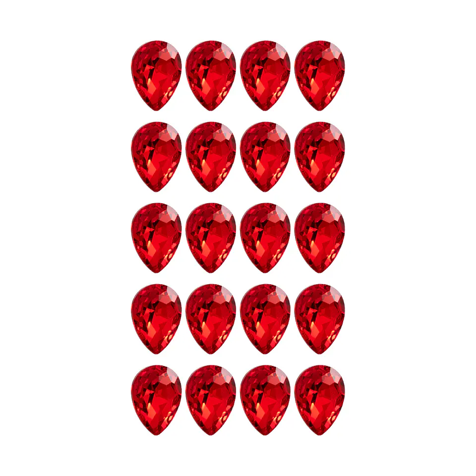 Strass Gota 13x18mm Rojo 2