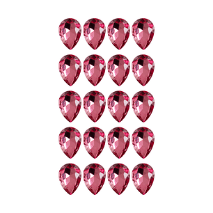 Strass Gota 13x18mm Rosado