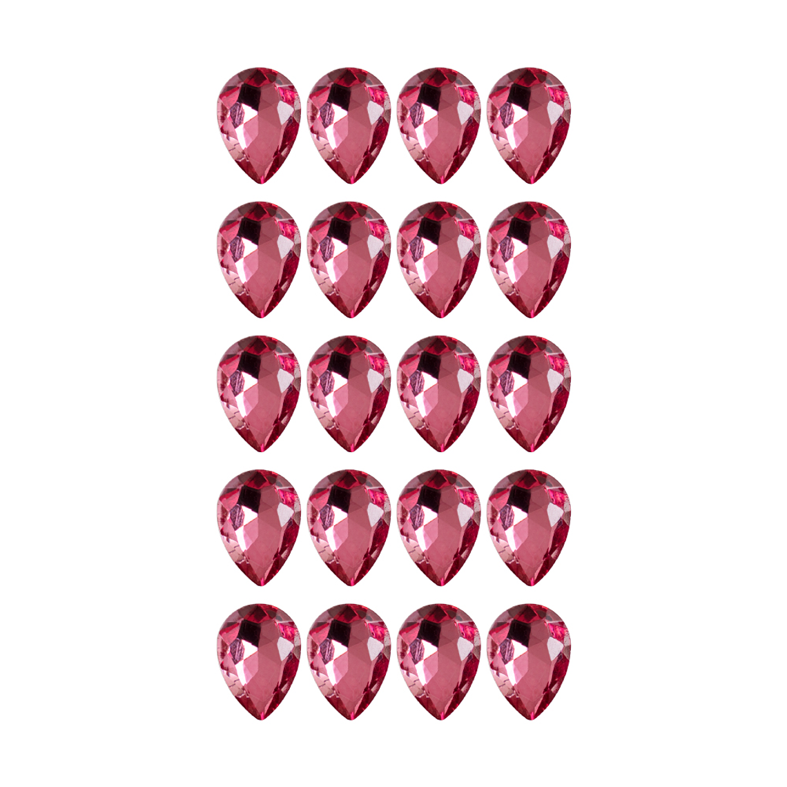 Strass Gota 13x18mm Rosado 2