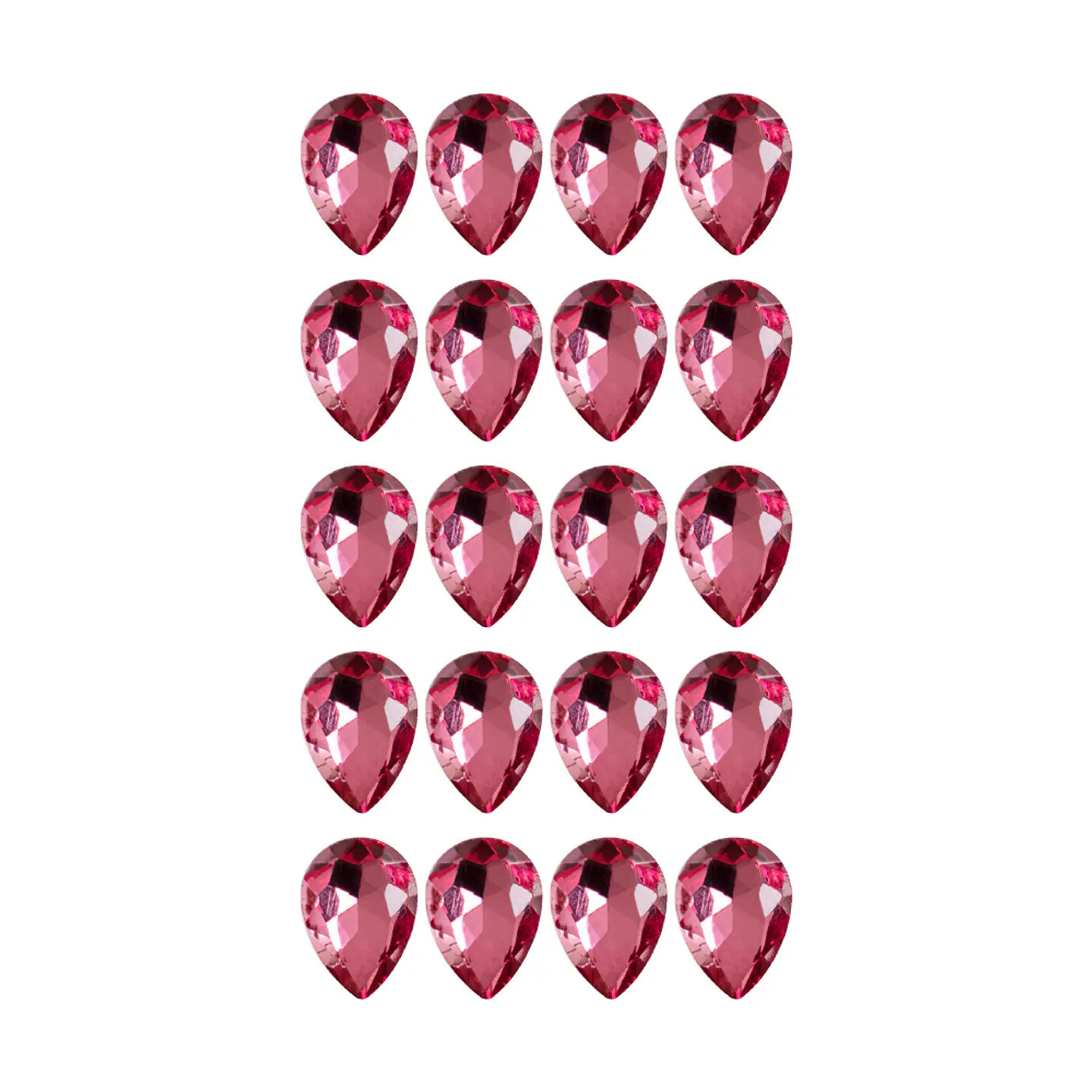 Strass Gota 13x18mm Rosado 2