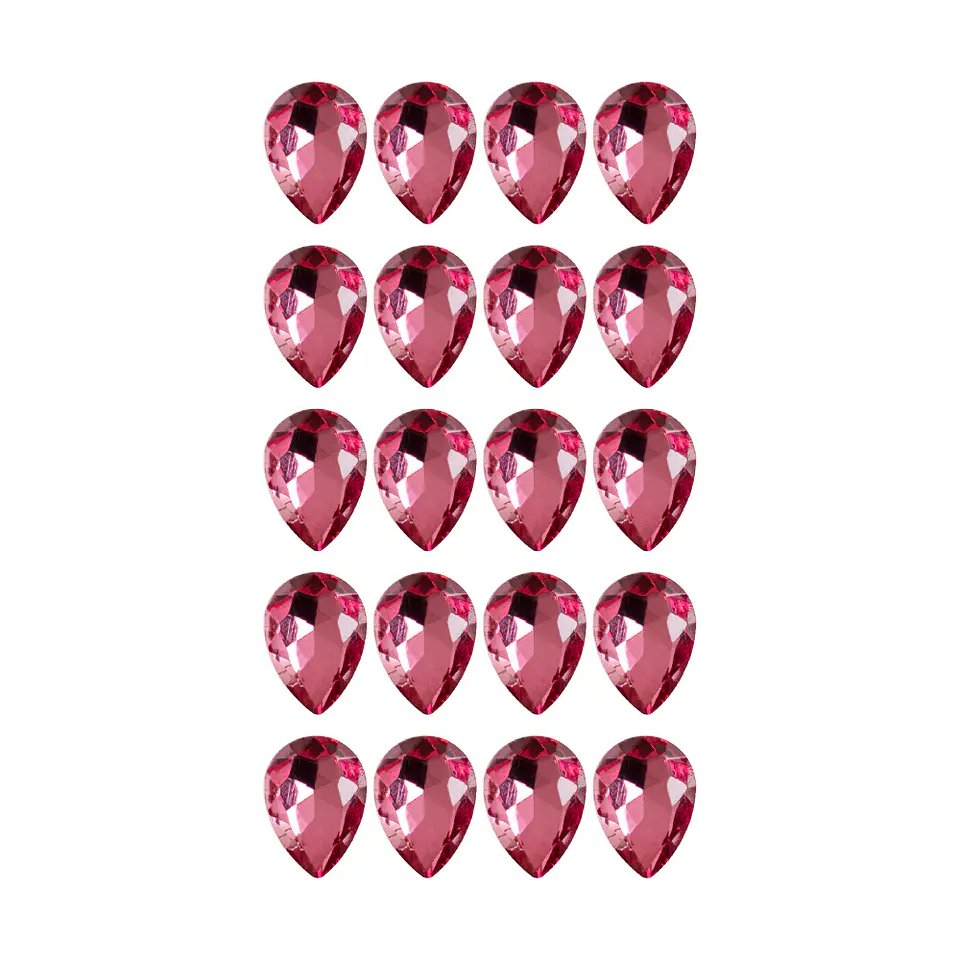Strass Gota 13x18mm Rosado 2