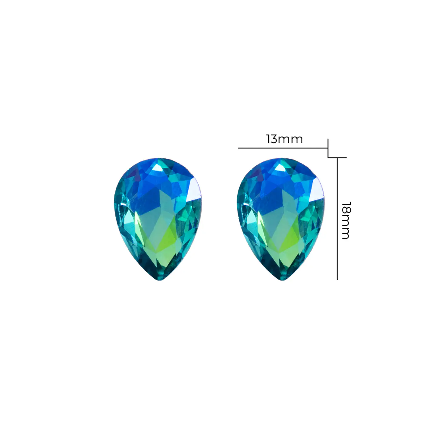 Strass Gota 13x18mm Calipso Tornasolado 1