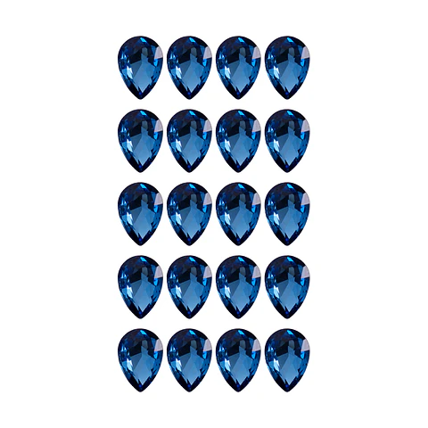 Strass Gota 13x18mm Azul Zafiro