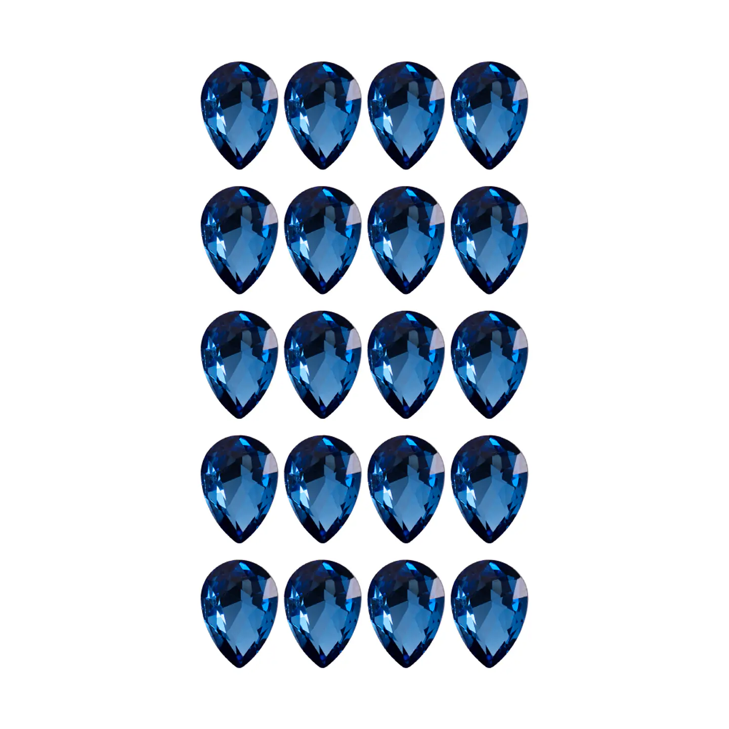 Strass Gota 13x18mm Azul Zafiro 2