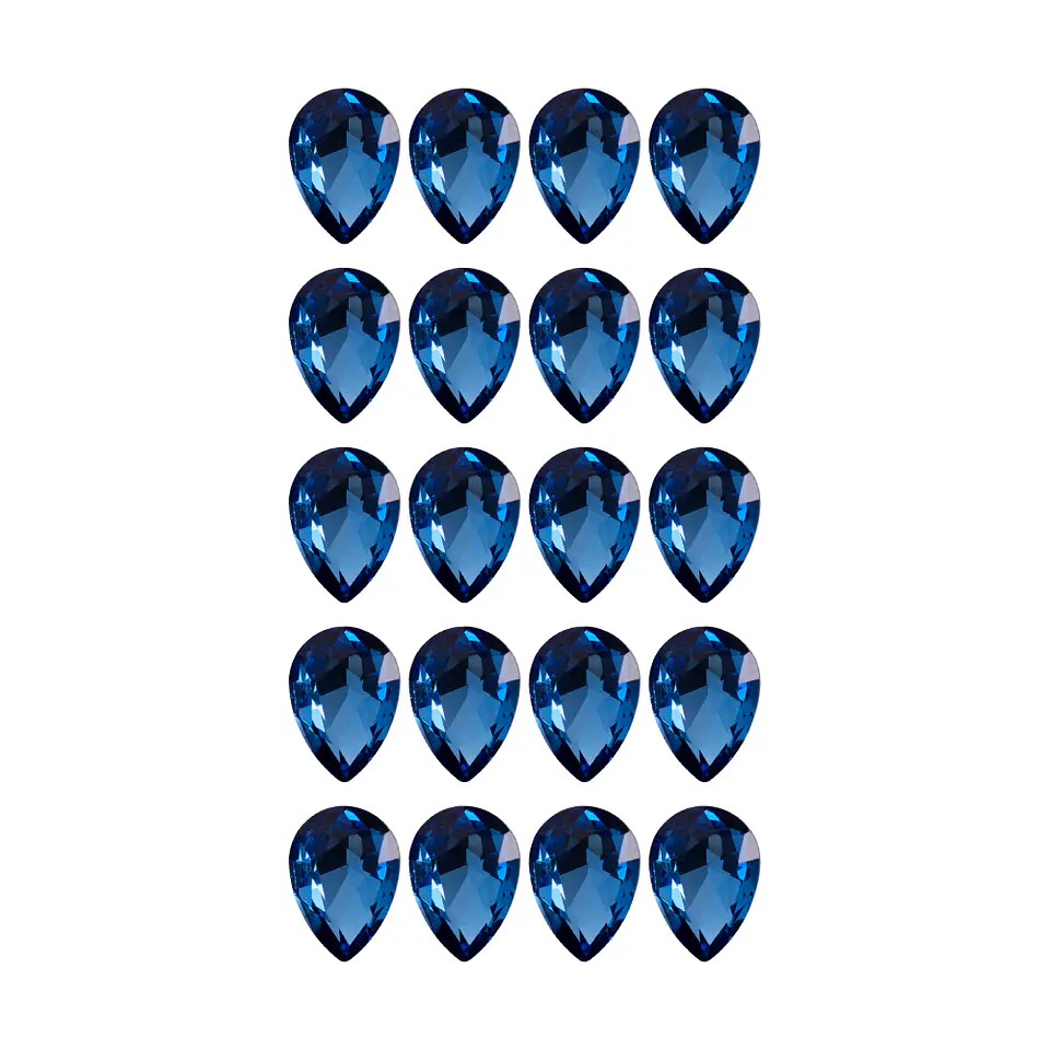Strass Gota 13x18mm Azul Zafiro 2