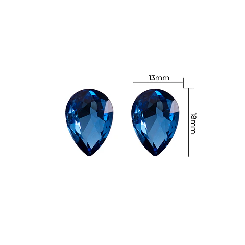 Strass Gota 13x18mm Azul Zafiro