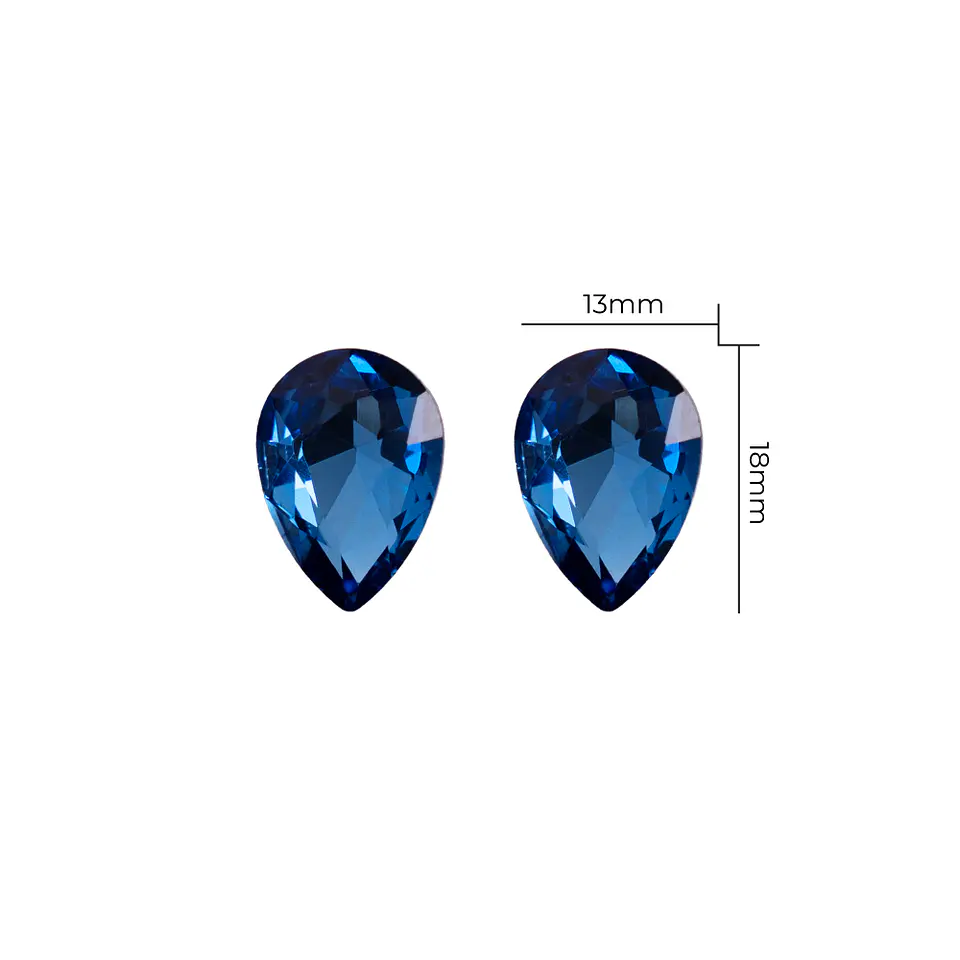 Strass Gota 13x18mm Azul Zafiro 1