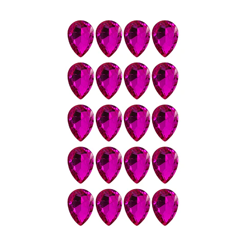 Strass Gota 13x18mm Fucsia