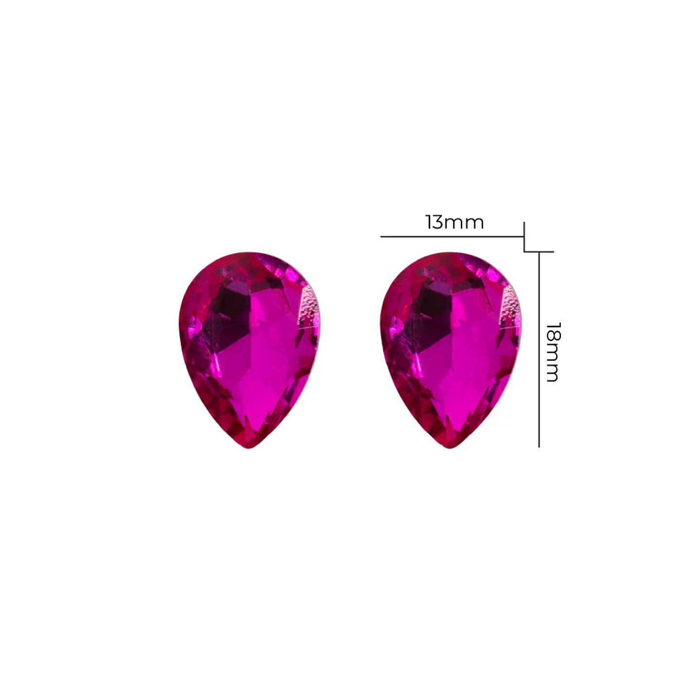 Strass Gota 13x18mm Fucsia 1