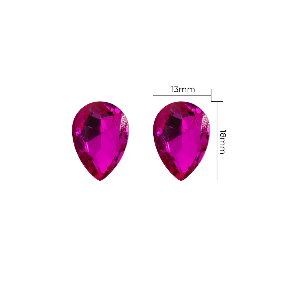 Strass Gota 13x18mm Fucsia 1