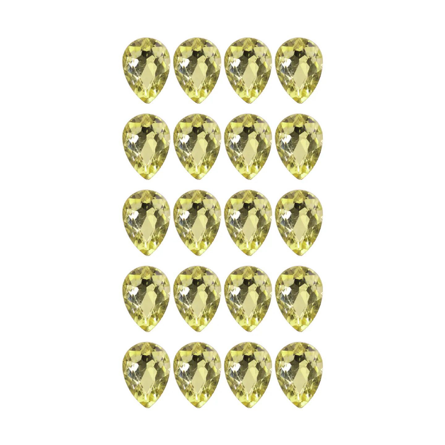 Strass Gota 13x18mm Amarillo Claro 2