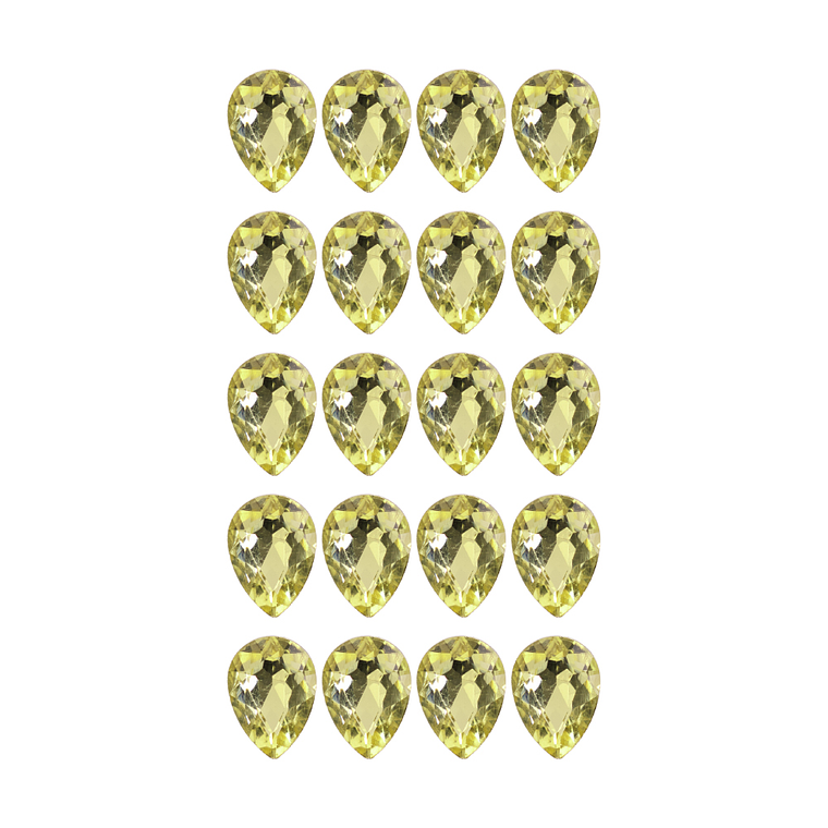Strass Gota 13x18mm Amarillo Claro 2