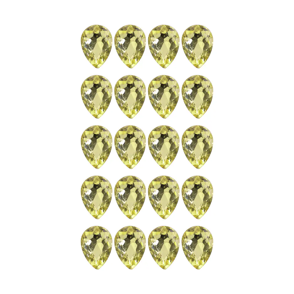 Strass Gota 13x18mm Amarillo Claro 2