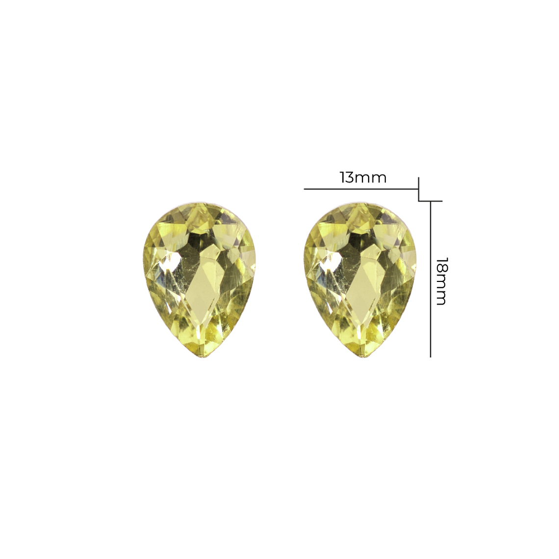 Strass Gota 13x18mm Amarillo Claro 1