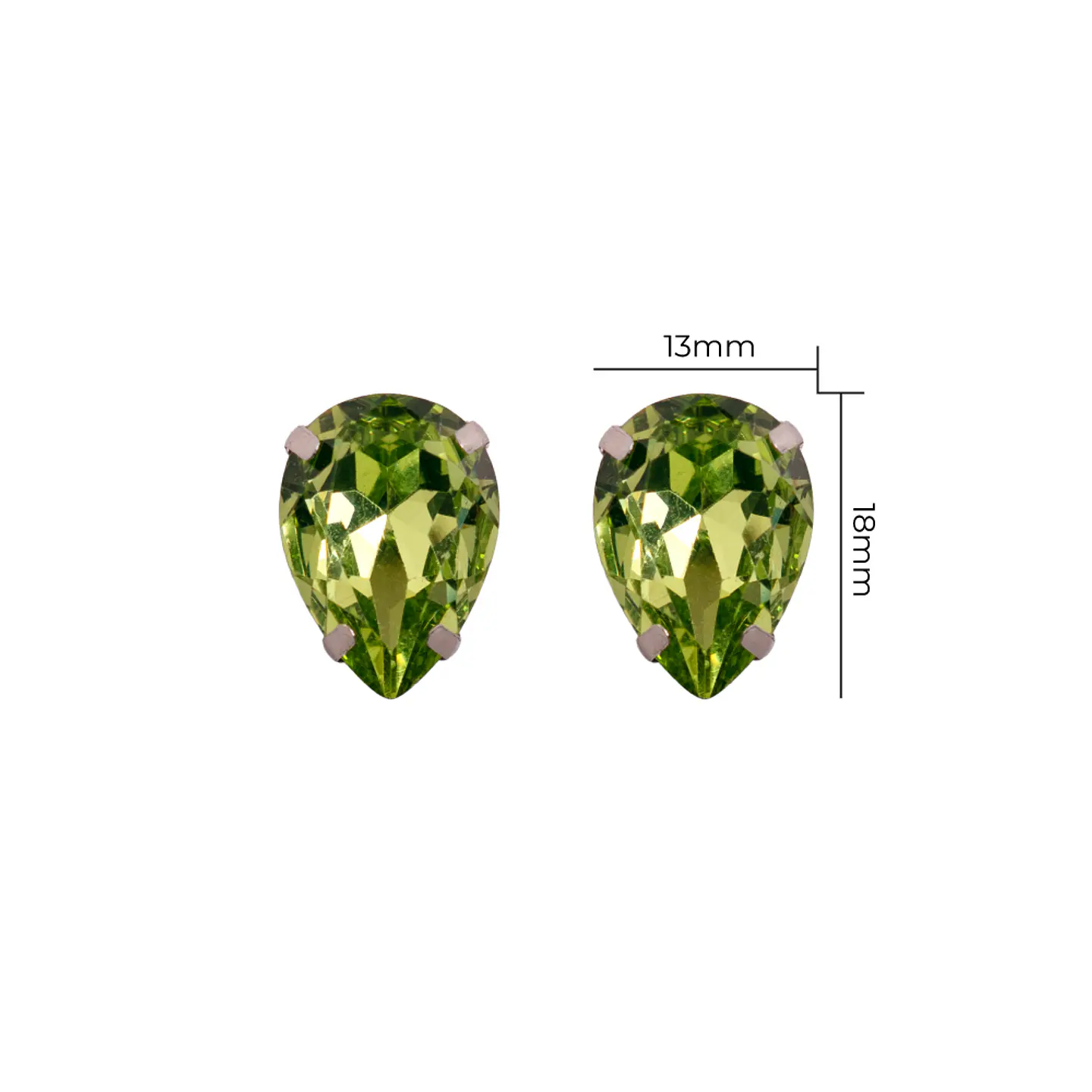 Strass Gota 13x18mm Verde 1