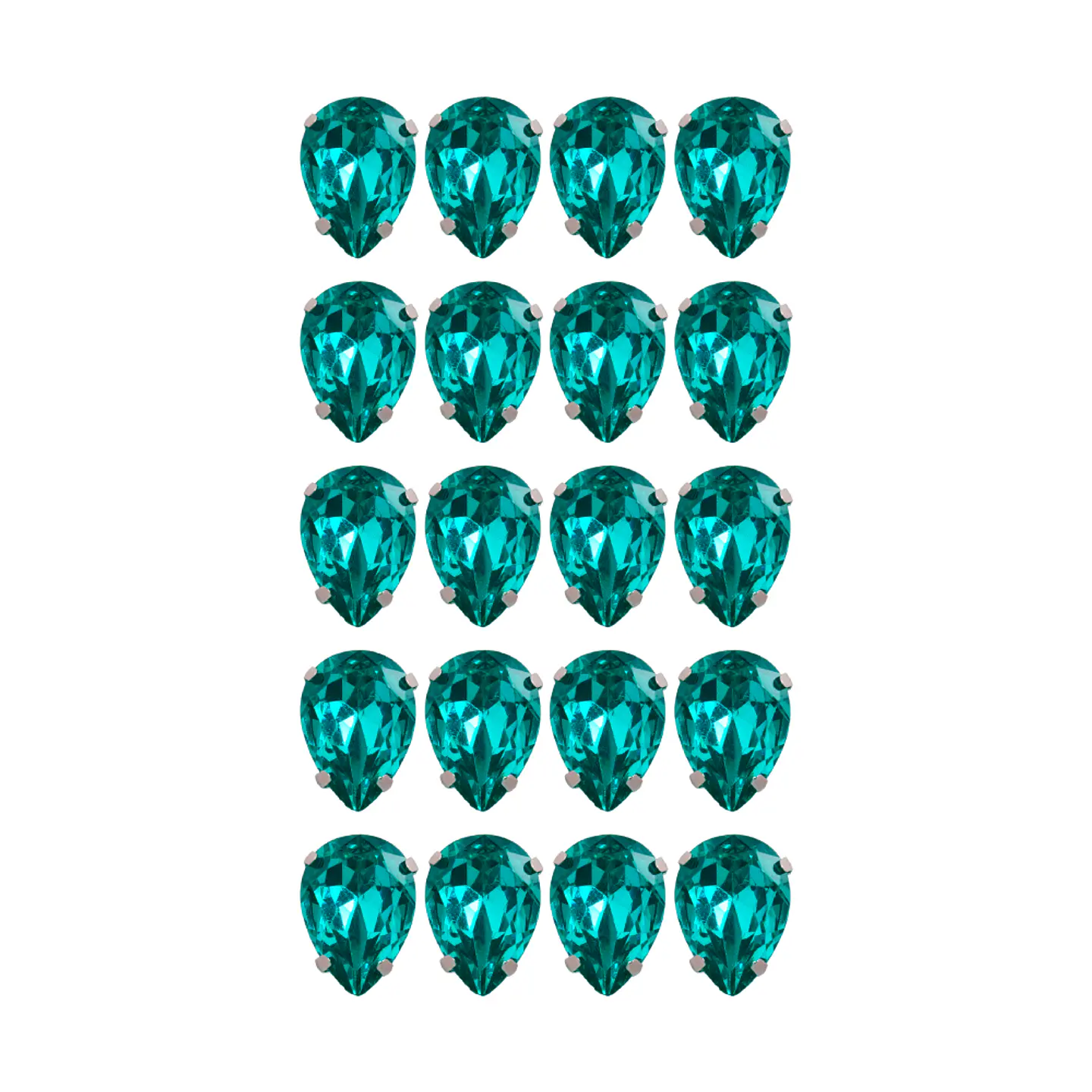 Strass Gota 13x18mm Turquesa 2