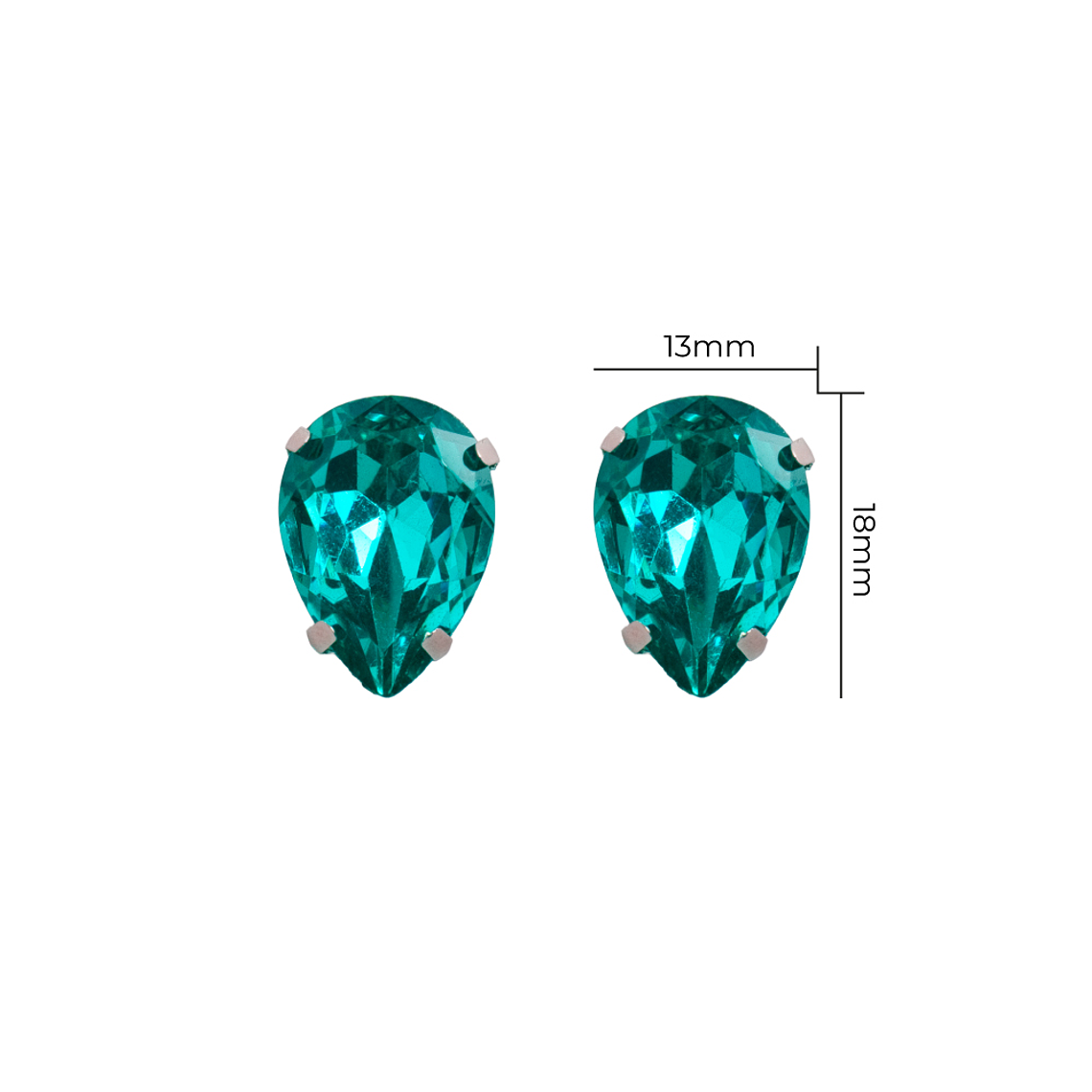 Strass Gota 13x18mm Turquesa 1