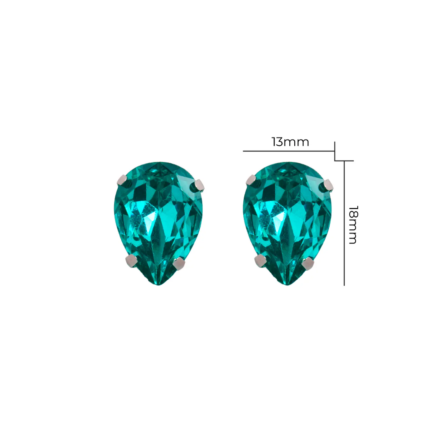 Strass Gota 13x18mm Turquesa 1