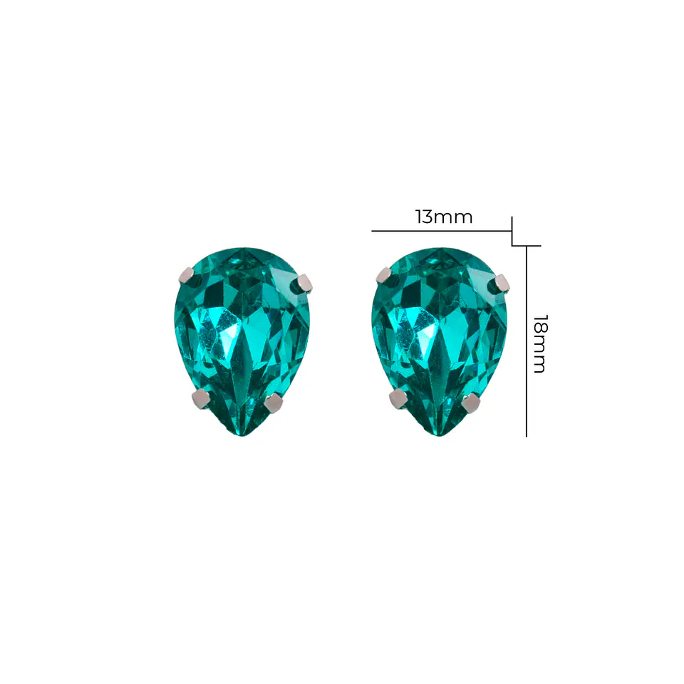Strass Gota 13x18mm Turquesa 1