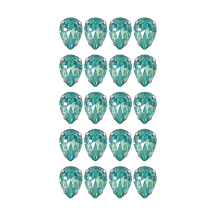 Strass Gota 13x18mm Menta