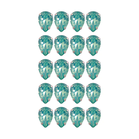 Strass Gota 13x18mm Menta
